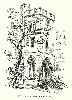London: All Hallows Staining (engraving)