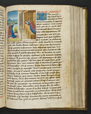 MS Hunter 252 112r Page from 'Cent Nouvelles Nouvelles, c.1461-62 (vellum)