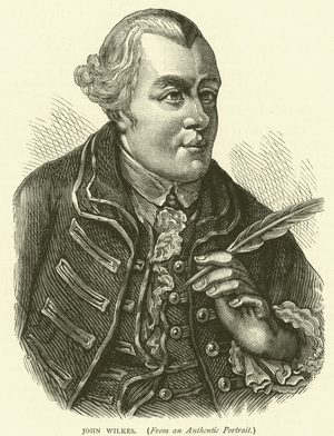John Wilkes, from an authentic portrait (engraving)