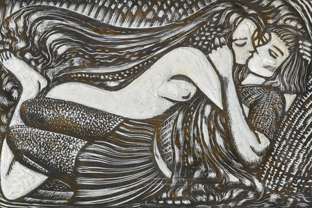 Lovers, 1948 (woodblock)