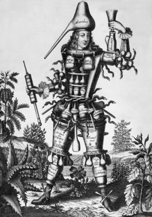 apothecary suit, France, 17th century, engraving