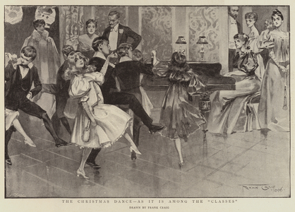 The Christmas Dance, as it is among the "Classes" (litho)