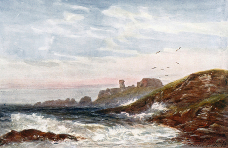 "Dunbar Castle" (colour litho)