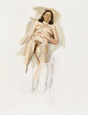 Naked Portrait, Fragment, 2001 (oil & charcoal on canvas)