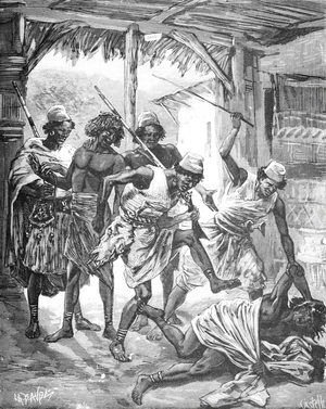 Ashanti Wars Ghana Tribe Rescues Prisoner Ghana, 1882 (engraving)