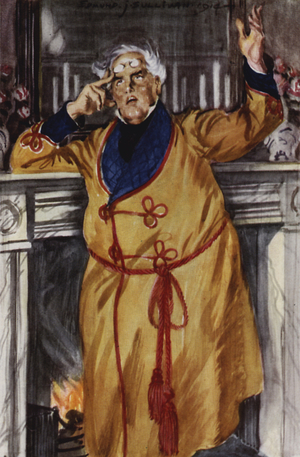I am willing to encourage merit, Sir ... I have determined that you shall translate my book of philosophy (colour litho)