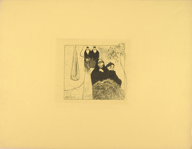 The Old Ladies of Arles, 1889, (Zincograph on canary yellow wove paper)