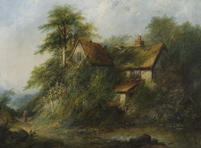 Cottage in the Countryside, 1871 (oil on canvas)