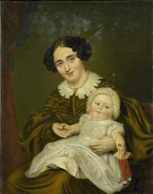Double portrait of a woman, 1835 (oil on canvas)