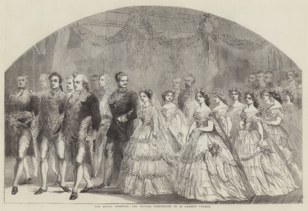 The Royal Wedding, the Bridal Procession in St James's Palace (engraving)