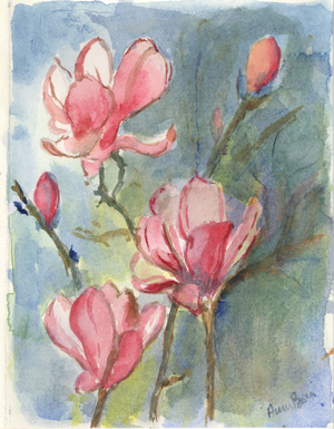 Spring flowers, 1990-2020 (watercolor)