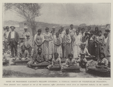 Some of President Castro's Fellow Citizens, a Typical Group of Venezuelan Peasants (b/w photo)
