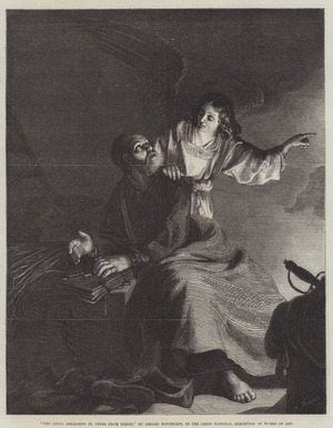 The Angel, releasing St Peter from Prison (engraving)