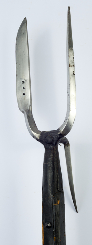 Military Fork (steel & wood with paint)