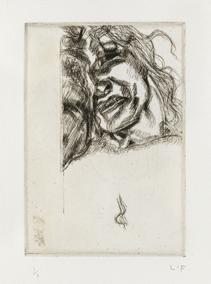 Head of a Woman, 1980 (etching)