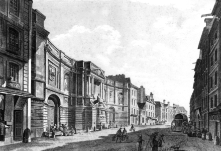 the fountain of the Grenelle street in Paris, engraving 18th century