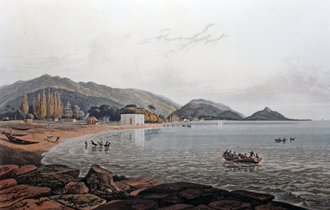 View of the North Beach from the Counsel House, Prince of Wale's (sic) Island, c.1820 (coloured aquatint)