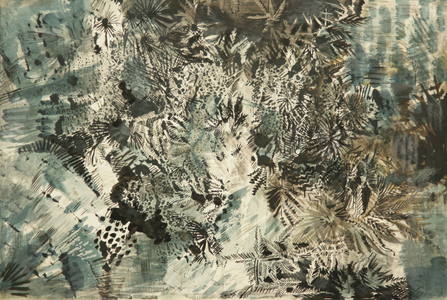 Composition with Plants, 1975 (gouache on paper)