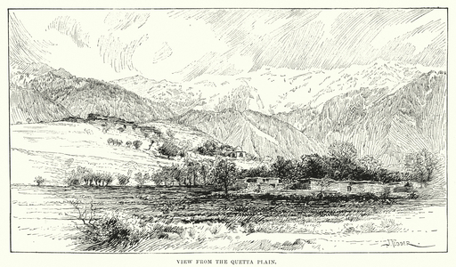 India: View from the Quetta Plain (engraving)