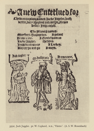 Jack Juggler, pr W Copland, ND, 'Vintre' (litho)