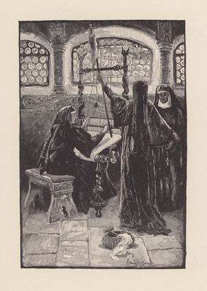 Illustration for The Eve of St Agnes by John Keats (litho)