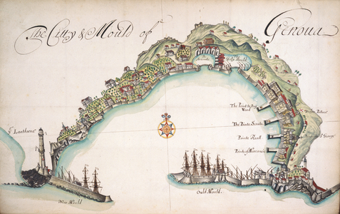 City and harbour of Genoa