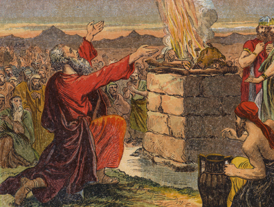 Elijah's Sacrifice (colour litho)