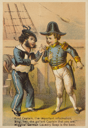Sailor And Captain At Sea (chromolitho)