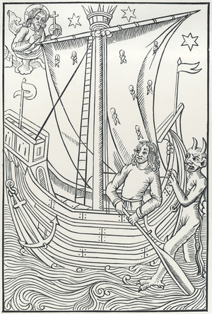 19th Century illustration of Merchant ship