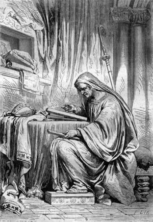 Gregoire de Tours, 19th century (engraving)