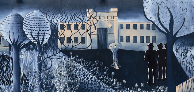 Oxford Castle and the Enchanted Forest, 2014 (mural - paint on hoarding)