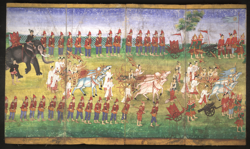 Royal procession, Burma, 19th century (watercolour)