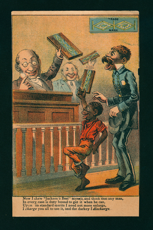 Advertising card for Jackson's Best chewing tobacco (colour litho)