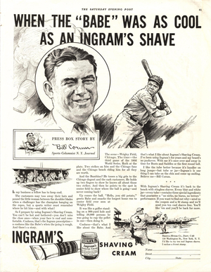 Bill Corum ingrams babe ruth, 1930s (print)