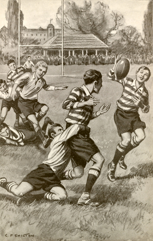 Getting away with it, illustration from the 'Young England Annual', Pilgrim Press, 1929 (litho)