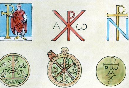 Sign with theChristian cross of emperor Constantine
