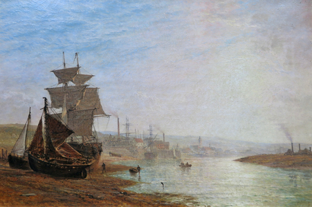 Low tide near Shoreham, Sussex, 1874 (Oil on canvas)