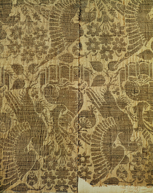 Lions and eagles, early 14th century (silk)