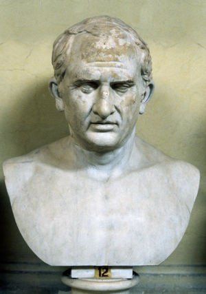 Marcus Tullius Cicero (106-43 BC) Roman orator and statesman. Portrait bust.