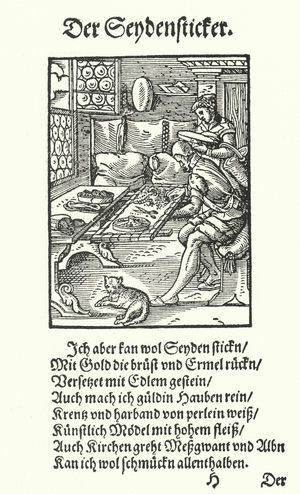 The Silk Embroiderer (engraving)