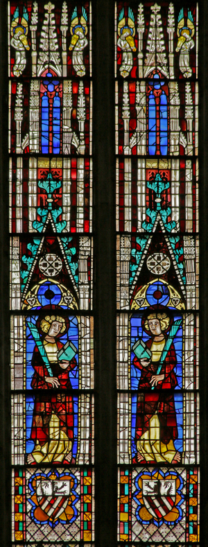 Window depicting Saint Just and Saint Pasteur (stained glass)