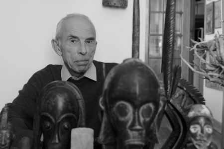 Portrait of Pierre Bergougnioux (b/w photo, March 24, 2021)