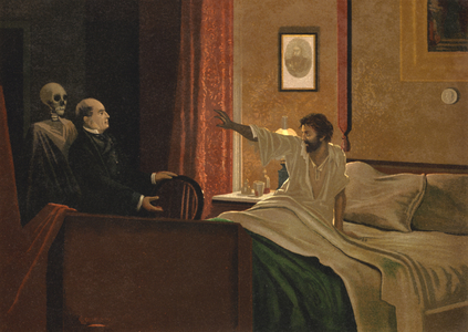 "It is there, doctor. I see still" (chromolitho)