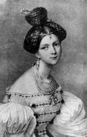 Elisa Radziwill (1803-1834) german noblewoman, friend of Chopin, engraving