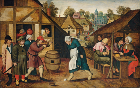 The Egg Dance (oil on panel)
