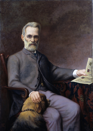 Alfred Piatti with dog