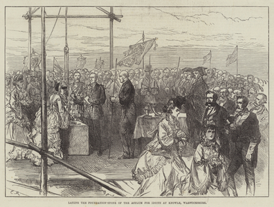 Laying the Foundation-Stone of the Asylum for Idiots at Knowle, Warwickshire (engraving)