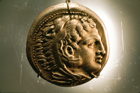Silver coin of Macedonia, minted under Alexander the Great (336-323 BC). Loane d b..., 1990s (photo)
