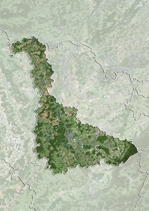 Departement of Meurthe-et-Moselle, France, True Colour Satellite Image
