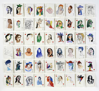 A Pack of Picasso's Women, 2015 (gouache on paper)